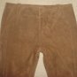 New WENDY HIL GENUINE SUEDE PANTS Flat Front SIZE 10 BROWN Fully Lined