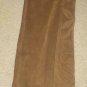 New WENDY HIL GENUINE SUEDE PANTS Flat Front SIZE 10 BROWN Fully Lined