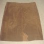 NEW Wendy Hil GENUINE SUEDE SKIRT Fully Lined SIZE 10 MOCHA BROWN