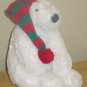 NWT PLUSH POLAR BEAR Stuffed Animal in Snowcap WHITE 15" High Toy Gift Decor