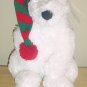 NWT PLUSH POLAR BEAR Stuffed Animal in Snowcap WHITE 15" High Toy Gift Decor