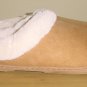 NEW Ladies DEARFOAMS PLUSH SLIPPERS Microsuede Memory Foam Clog SIZE 7 CAMEL