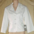 NWT Ladies KENAR BLAZER Fitted Jacket SIZE 14 WHITE Pique