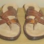 NEW Ladies CLARKS SANDALS Leather Shoes SIZE 11M CHESTNUT BROWN Slides
