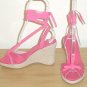 NEW Ladies PLATFORM ESPADRILLES Unisa Ankle-Tie Shoes SIZE 8.5 PINK Wedge Sandals