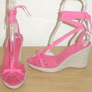 NEW Unisa PLATFORM ESPADRILLES Ankle-Tie Shoes SIZE 7.5 PINK Sandals