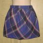 NEW Old Navy PLAID SKIRT Tartan Mini with Pockets SIZE 6 PURPLE Fully Lined