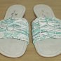 TOMMY BAHAMA SANDALS Woven Slides SIZE 6.5 BLUE Leather Shoes