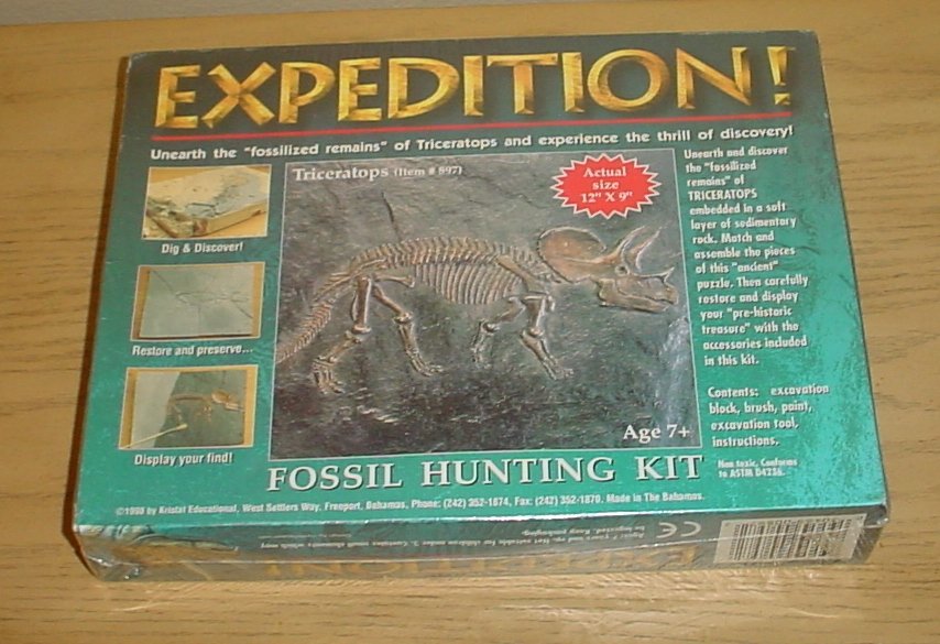 New/Sealed EXPEDITION DINOSAUR FOSSIL HUNTING KIT Triceratops Kids ...