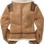 Old Navy FAUX SUEDE MOTO JACKET Size XS SHERPA LINED Tan