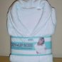 NEW Ladies PLUSH SPA BATH ROBE with POCKETS One Size Fits All SOFT BLUE