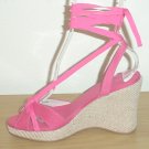 NEW Ladies PLATFORM ESPADRILLES SIZE 9 Unisa Ankle-Tie Wedge Sandals PINK Shoes