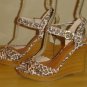 NEW Womens CHEETAH WEDGE SANDALS Old Navy Platform Wood Heels 10M Shoes