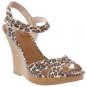 NEW Womens CHEETAH WEDGE SANDALS Old Navy Platform Wood Heels 10M Shoes