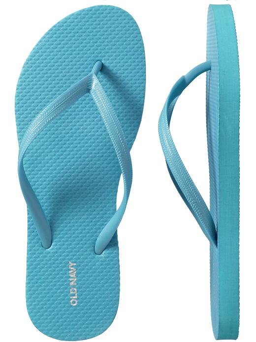 New Old Navy Flip Flops Ladies Thong Sandals Size 11 Aqua Blue Shoes