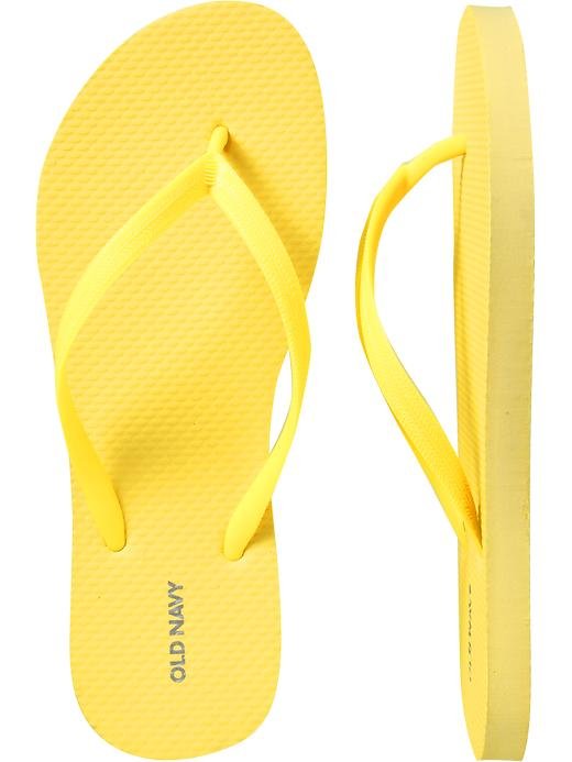 New Old Navy Flip Flops Thong Sandals Size 7 Yellow Shoes