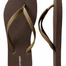 NEW LADIES Old Navy FLIP FLOPS Metallic Thong Sandals SIZE 9M BRONZE Shoes