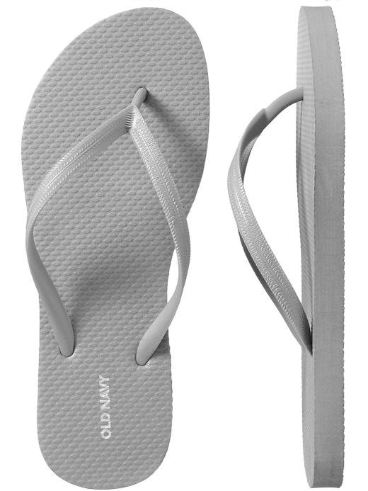 old navy silver flip flops