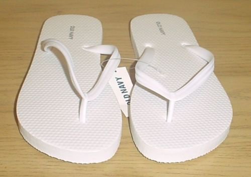 New Ladies Old Navy Flip Flops Thong Sandals Size 9m White Shoes