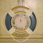 New NAUTICAL WALL CLOCK Life Raft with Maritime Hour Markers HOME DECOR Large BLUE/GOLD
