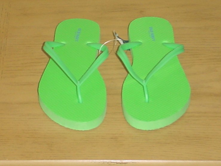 New Ladies Old Navy Flip Flops Thong Sandals Size 9 Green Shoes