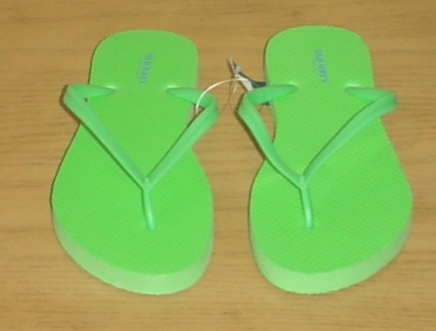 New Ladies Old Navy Flip Flops Thong Sandals Size 9 Green Shoes