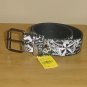 NEW Tillys SKULL PRINT BELT Boys Size 28 Faux Leather BLACK/SILVER