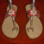 NEW Nicole BEADED SANDALS Ladies Leather Shoes 11M CORAL