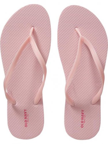 pale pink flip flops