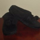 NIB Womes SLIPPERS Dearfoams Plush Lined XL 11-12M BLACK Indoor/Outdoor Shoes