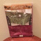 New DAMASK TABLECLOTH Autumn Harvest Rectangle 52x70 CABERNET RED Dining Cotton Blend
