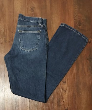 LADIES Old Navy JEANS Classic 5 Pocket Straight Leg SIZE 2 LONG Blue Denim Pants