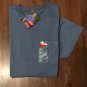 NWT Mens HANES POCKET T SHIRT XL BLUE Cotton Tee