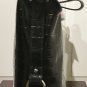NWT Lauren RALPH LAUREN PURSE Croc Hobo Shoulder Bag Large BLACK