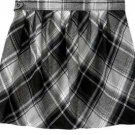 New MISSES Old Navy TARTAN SKIRT Mini SIZE 4 GRAY/BLACK PLAID fully Lined