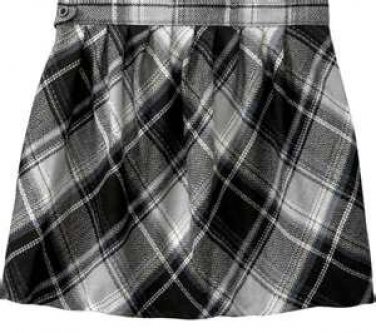 New MISSES Old Navy TARTAN SKIRT Mini SIZE 4 GRAY/BLACK PLAID fully Lined