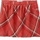 NEW Ladies Old Navy PLAID SKIRT Mini with Pockets SIZE 4 RED Lined
