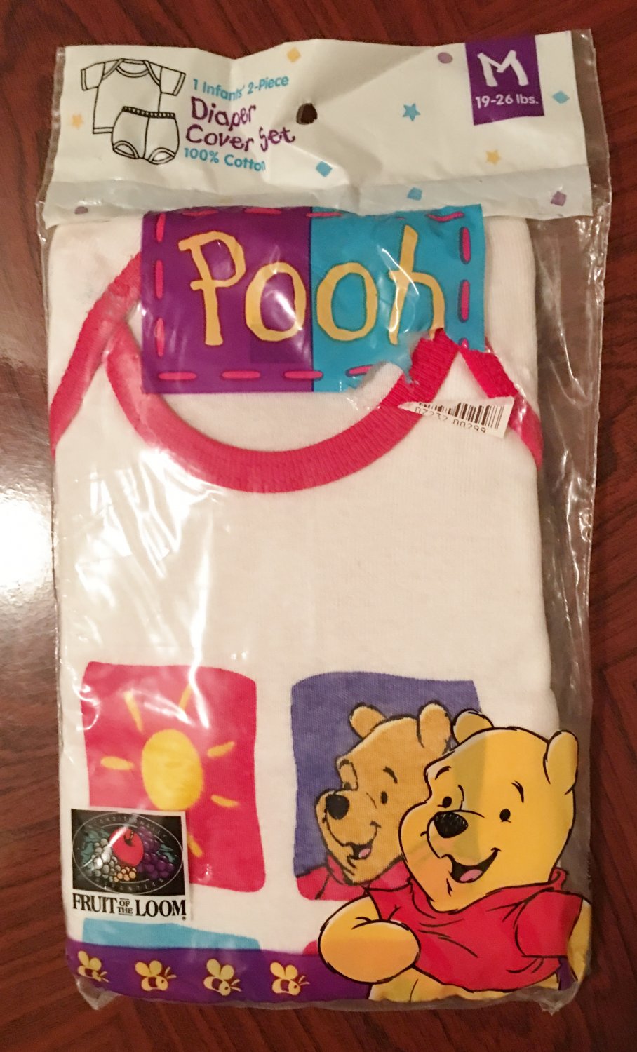 Baby WINNIE the POOH DIAPER COVER SET Infant MEDIUM 100% Cotton 2 Piece