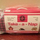 NEW Toddler TAKE-A-NAP ROLL All in One PORTABLE Tot bedding PINK/NAVY CHECK