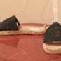 Sunset ESPADRILLES Ladies Macrame Sandals SIZE 11 Slides Shoes BLACK
