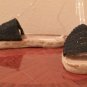 Sunset ESPADRILLES Ladies Macrame Sandals SIZE 11 Slides Shoes BLACK