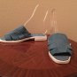 Ladies DENIM SANDALS Size 11 M Shoes BLUE Comfort Slides