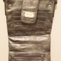 Nine West CROSSBODY PURSE Multi-Compartment Shoulder Bag ANTIQUE SILVER Croc