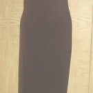 Harolds TURTLENECK DRESS Fitted Mid Calf Sheath SMALL 6/8 BROWN Stretch Knit