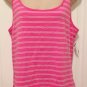 NWT Old Navy TANK TOP Ladies Stretch Tee XL T-Shirt BRIGHT PINK Stripe