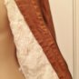 New LEATHER BOMBER JACKET Juniors Faux Fur Lined Winter Coat SMALL Brown