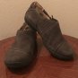 NIB Ladies CLARKS SHOES Walking Comfort Slip On 11M DARK BROWN SUEDE