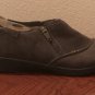 NIB Ladies CLARKS SHOES Walking Comfort Slip On 11M DARK BROWN SUEDE