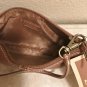 NWT MICHAEL KORS WRISTLET Studded Leather Purse HONEY BROWN Auth