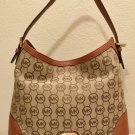 MICHAEL KORS PURSE Monogram Logo Bucket Shoulder Bag MEDIUM LUGGAGE BROWN MICHAEL KORS PURSE Monogram Logo Bucket Shoulder Bag MEDIUM LUGGAGE BROWN